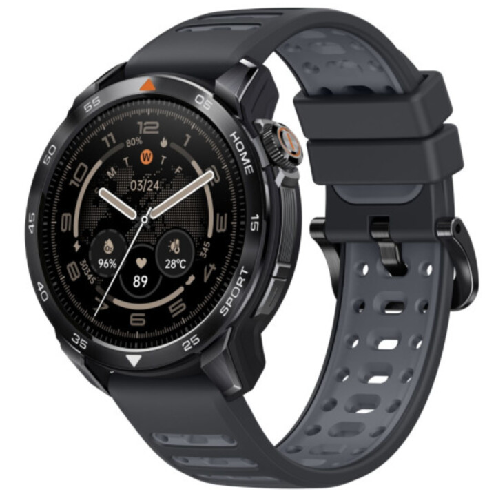 Mibro GS Pro 2 Smartwatch, Padel-Statistik, GPS, 5ATM, 1,43" AMOLED-Display, 20-Tage-Einschaltautomatik, Dual-Armband, grau