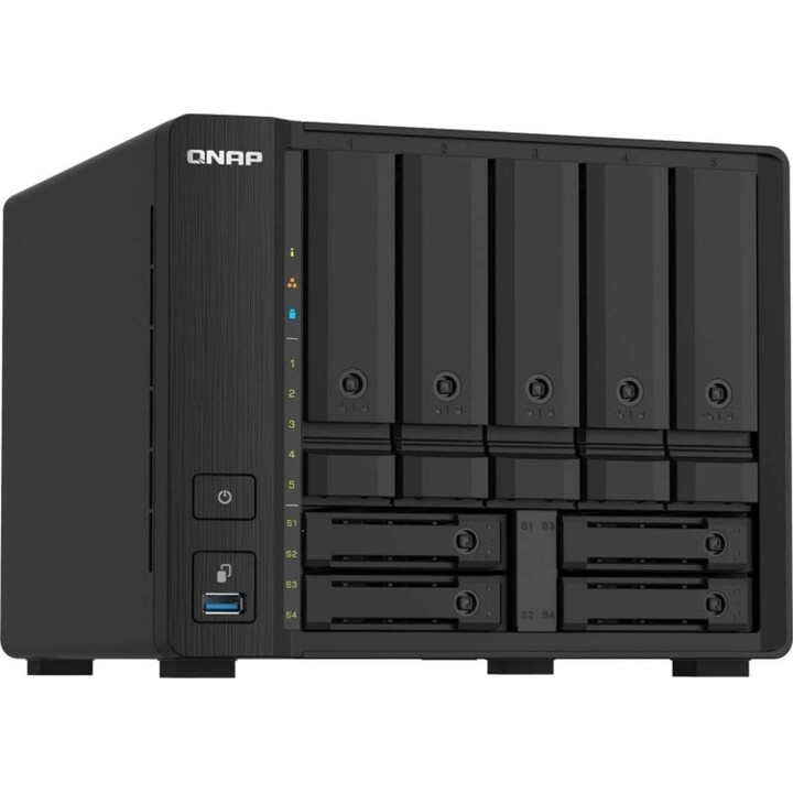 NAS haute vitesse 5+4 baies QNAP TS-932PX-4G avec deux ports 10GbE et 2,5GbE