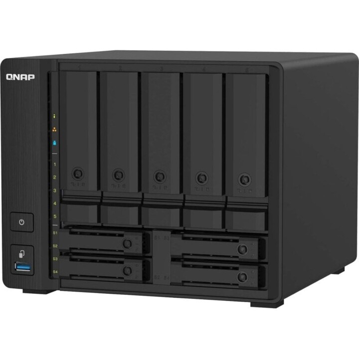NAS haute vitesse 5+4 baies QNAP TS-932PX-4G avec deux ports 10GbE et 2,5GbE