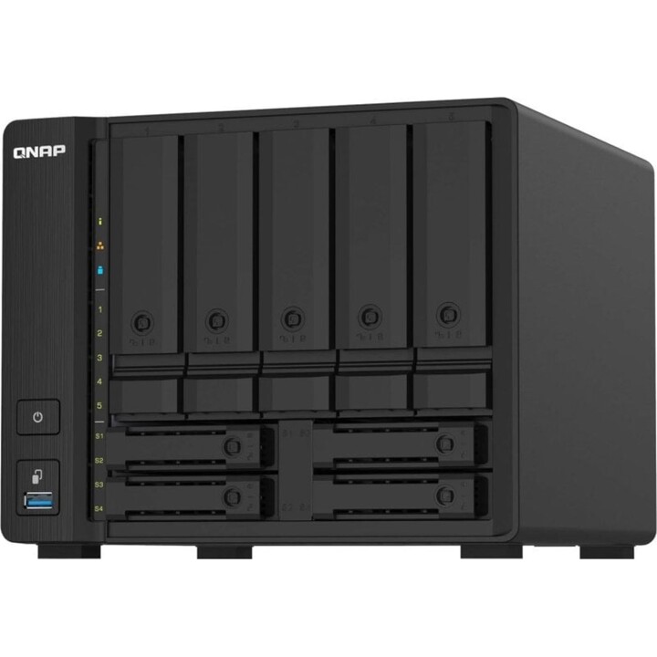 NAS haute vitesse 5+4 baies QNAP TS-932PX-4G avec deux ports 10GbE et 2,5GbE