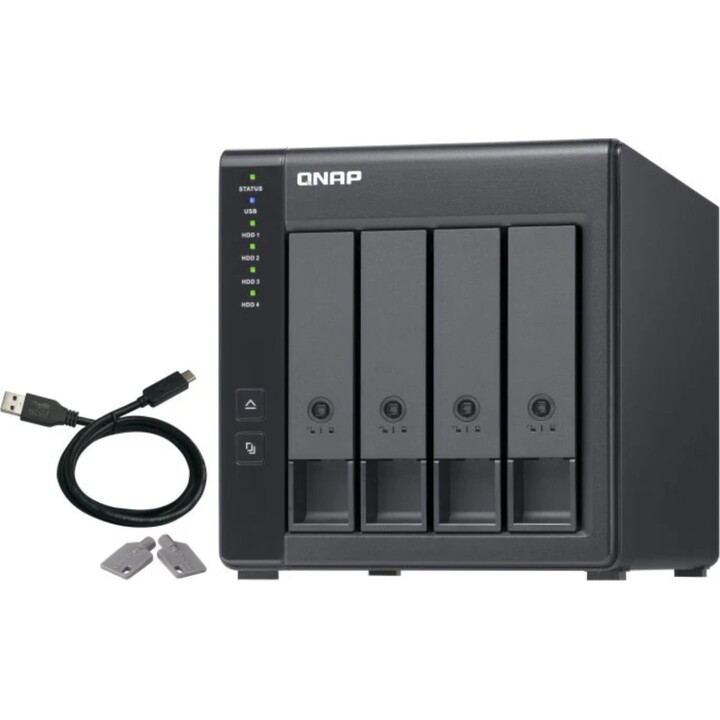 Unità di espansione Qnap NAS 4 bay NAS TR-004, 4x HDD/SSD 2.5/3.5", RAID, 168.5x160.2x219 mm