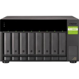 QNAP TL-D800C Contenitore di archiviazione SATA 6Gb/s hot-swap USB 3.2 Gen2 a 8 alloggiamenti, Nero/Grigio