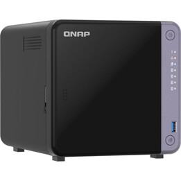 QNAP Tower NAS with 4GB DDR4 Alpine AL-524, 4 Bays, 10GbE TS-432X-4G, ideal for secure backups and containers