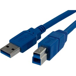 Câble USB 3.0 Super Speed StarTech USB3SAB1M, connecteurs A mâle/B mâle, 1 m, bleu