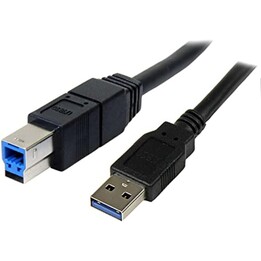Cabo USB StarTech USB3SAB3MBK USB 3.0 Super Speed A Macho/B Macho 3m Preto