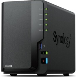 Synology DS225+ NAS desktop, 2 alloggiamenti, Intel Celeron J4125, DDR4 da 2 GB, doppia LAN, backup su cloud