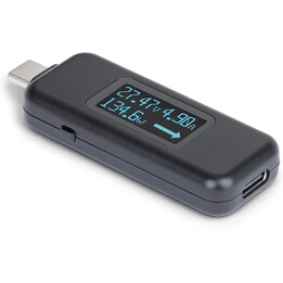 StarTech.com USB-C Stromtester/Kabeltester, Bidirektionales Digitalmultimeter für PD USB-C Ladeleistung, Spannung und Stromstärk