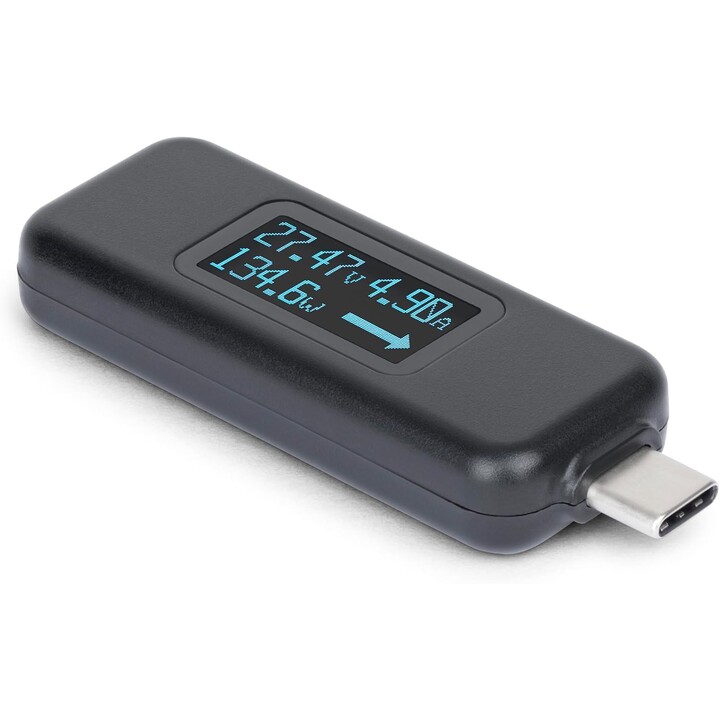 StarTech.com USBC-PWRTESTER comprobador de suministro de energía Negro