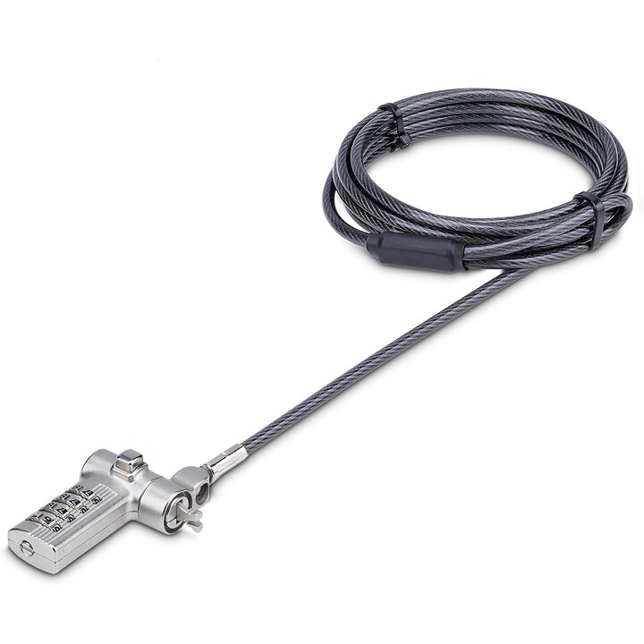 StarTech.com Cabo universal antifurto para laptop de 2 m - serializado - compatível com Noble Wedge/Nano/K-Slot