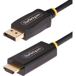 StarTech.com 10ft (3m) DisplayPort to HDMI Adapter Cable, 4K 60Hz with HDR, DP to HDMI 2.0b, Active Video Converter, DisplayPort