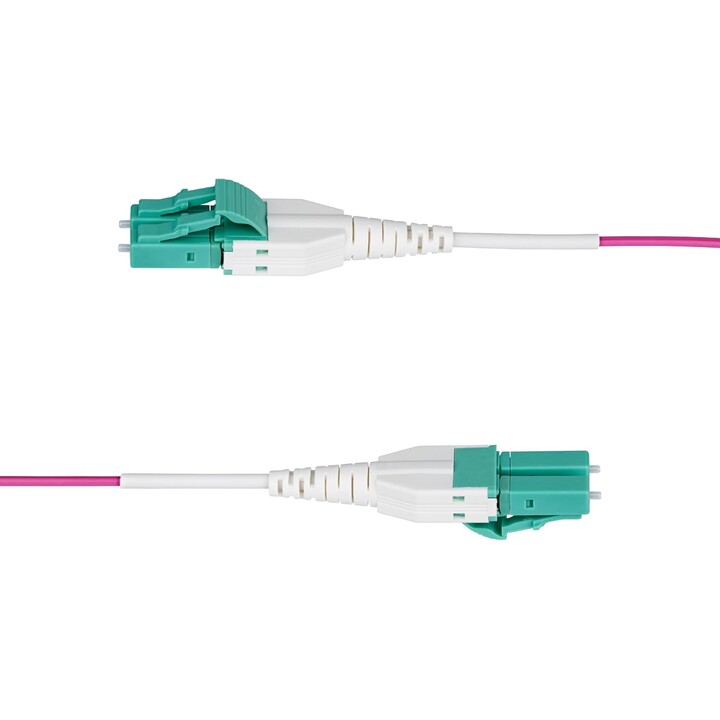 StarTech.com 2m LC-LC (UPC) OM4 Multimode Glasfaserkabel, Erika Violett, 50/125, 40G/100G, LOMMF/VCSEL, Uniboot LWL Patchkabel, 