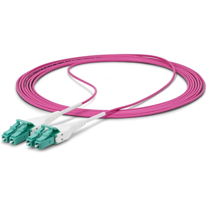StarTech.com OM4RLCLC1M Cabo InfiniBand/Fibra Ótica 1 m LC OFNR Violeta