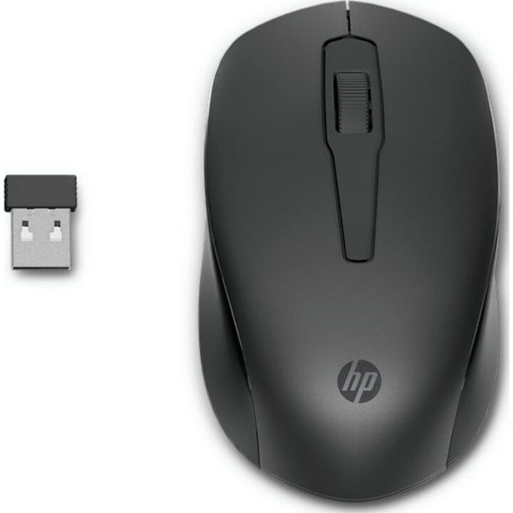 Souris sans fil HP 150 jusqu'à 1600 DPI Connexion 2,4 GHz Trois boutons et molette de défilement Noir