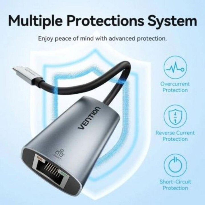 Vention CFPHB Gigabit Ethernet USB-C-Adapter 1000 Mbit/s Grau 0,15 m