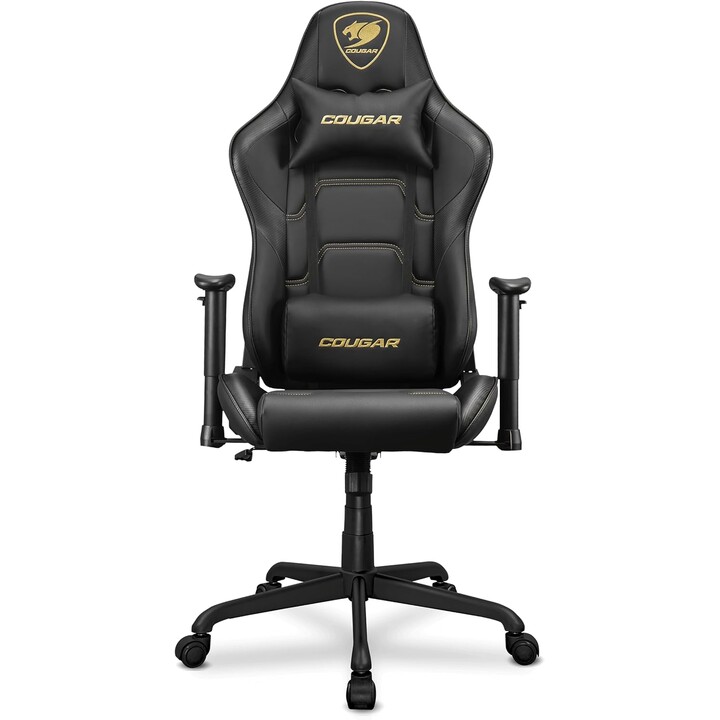 Cougar Armor Elite Royal Gaming Chair, Black and Gold