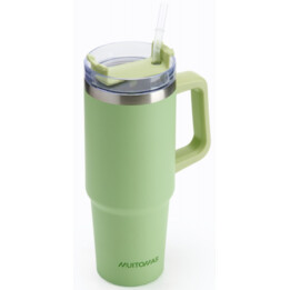 Multitomas - TRAVELMUG900GN Mug de voyage 900ml Vert en acier inoxydable