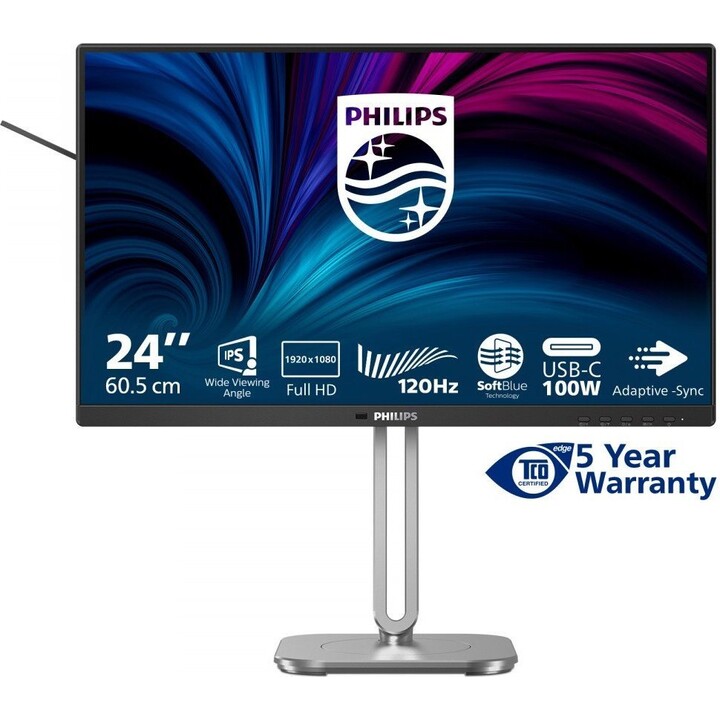 Monitor Philips 24B2U4301/00 23.8" FullHD 120Hz IPS USB-C Altavoces VESA RJ45