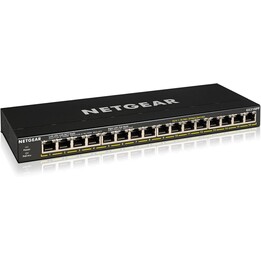 NETGEAR GS316PP, 16-Port Gigabit Ethernet PoE Network Switch, Unmanaged, 16x PoE+, 183W