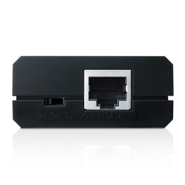 O divisor PoE TP-Link POE10R transmite dados e energia pelo mesmo cabo em distâncias de até 100 metros, com instalação plug and 