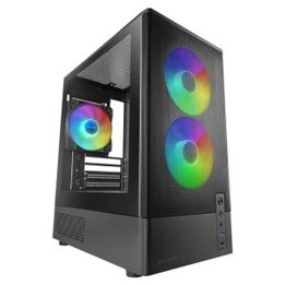 Gabinete MicroATX Mars Gaming Mconyx Preto com Painel Lateral de Vidro, Painel Frontal em Mesh, Suporte para GPU, 292mm, S