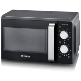 Microondas con grill - SEVERIN MW 7781, 900 W, 9 potencia, 17 l, Negro