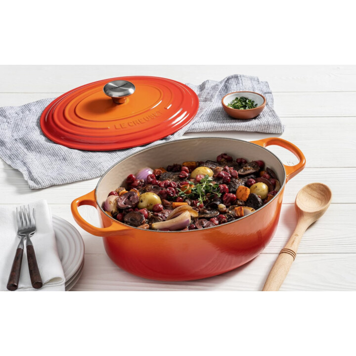 Le Creuset Signature Enamelled Cast Iron Oval Casserole Volcanic 35cm 8.9L