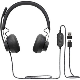 Logitech Fone de Ouvido Zone Wired (981-000870) Preto