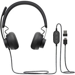 Logitech Fone de Ouvido Zone Wired (981-000875) Preto