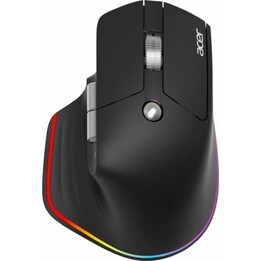 Acer Easy Fit Maus, kabellos, RF, Bluetooth, 4000 DPI, schwarz, wiederaufladbare USB-C-Maus