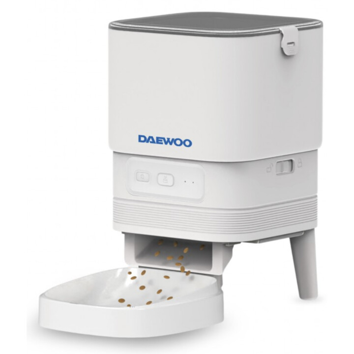 Daewoo - D-PF13 Comedouro e taça de água para cães e gatos, Acrilonitrilo Butadieno Estireno (ABS), Cinzento, Branco, Universal