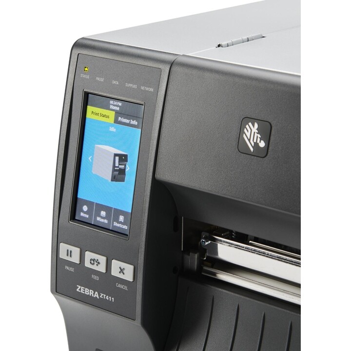 Zebra ZT411 203 x 203 DPI Wireless and Wired Direct Thermal, Receipt Printer, Gray / Black