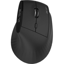 Mouse Bluetooth sem fio vertical Acer Smart Fit 8000 DPI preto recarregável 10 botões