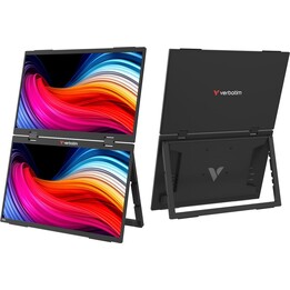 Verbatim Monitor portatile doppio 15,6" FHD IPS HDR USB-C Mini HDMI 2x Altoparlanti VESA Nero