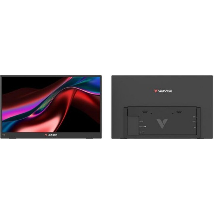 Verbatim Monitor portatile doppio 15,6" FHD IPS HDR USB-C Mini HDMI 2x Altoparlanti VESA Nero