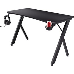TRUST GXT 712 Dynamus 25533: Gaming Desk 120x60cm Carbon Look Metal Frame Negro
