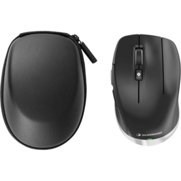 3Dconnexion CadMouse Compact Wireless USB-C Mouse with 7 Buttons, RF Bluetooth, Black