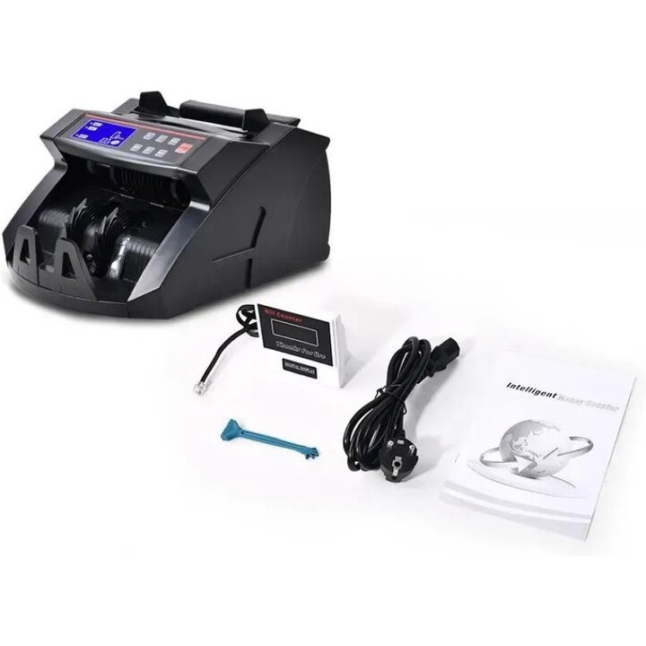 Extralink EX.21366 Contador de billetes y detector de billetes falsos con sensores UV y MG (Magnético) color negro