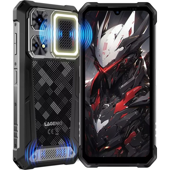 Lagenio Rhino 1 Pro, 8GB 256GB, 6,9 IPS HD+, 12000mAh, Preto