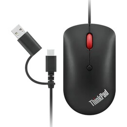 Lenovo 4Y51D20850 Office Mouse ambidestro USB tipo C óptico 2400 DPI