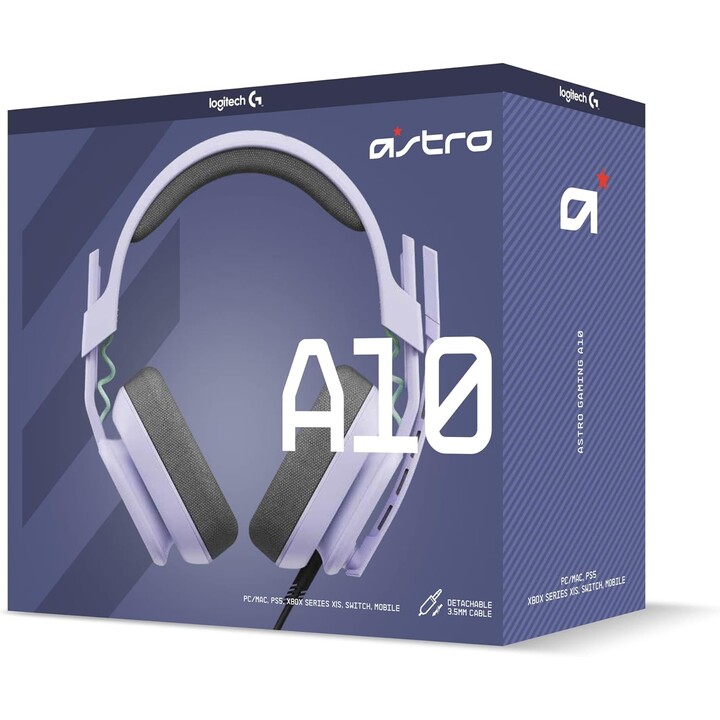 Logitech Astro A10 Gaming Jack 3.5mm For PS5 Lilac