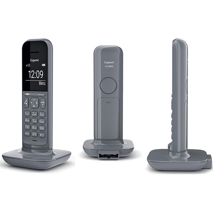Gigaset CL390 Telefono DECT/analogico con ID chiamante, grigio
