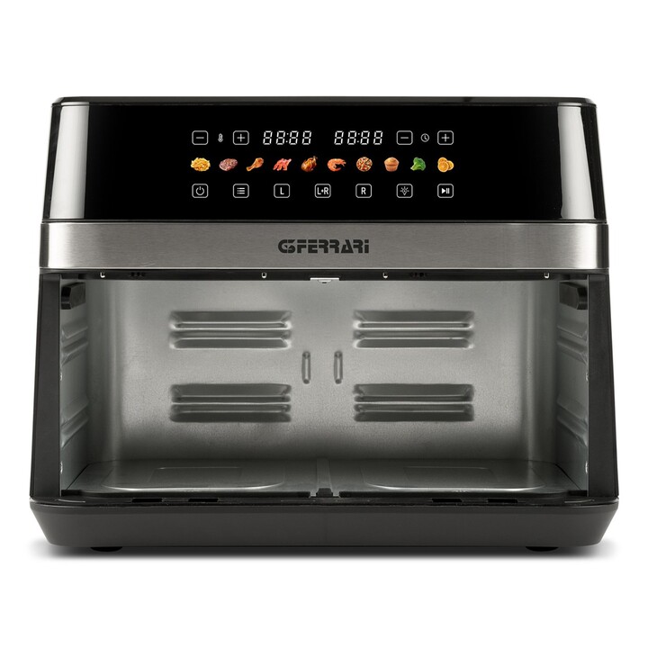 G3 Ferrari G10223 Friggitrice doppia 12L Friggitrice ad aria calda indipendente 2200W Nero, acciaio inossidabile