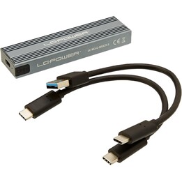 M.2 LC-M2-C-MULTI-3 LC-Power USB3.2 M.2-SSD-Gehäuse (NVMe & SATA)