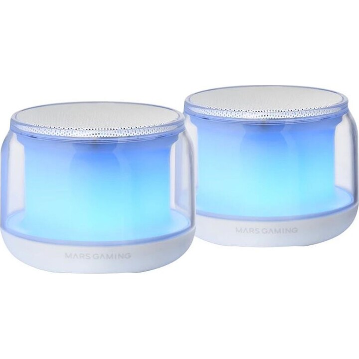 Mars Gaming MS-AURA Haut-parleurs Bluetooth RGB 15W Blanc