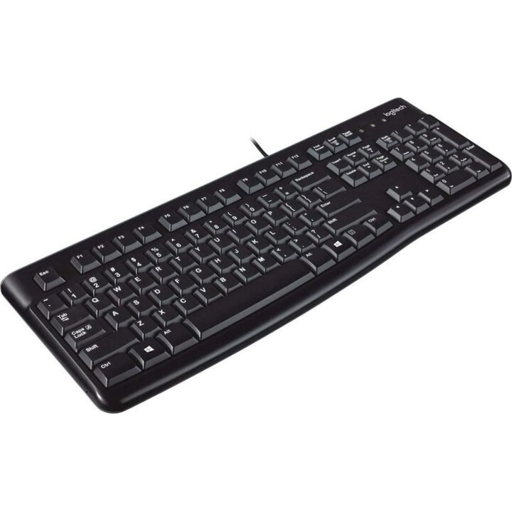 Logitech K120 USB Keyboard, Black, 1.5 m cable, QWERTY layout