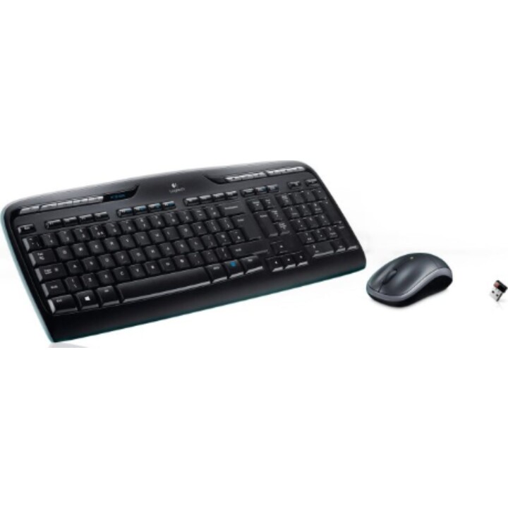 Tastiera a membrana wireless Logitech MK330 con mouse e accesso multimediale