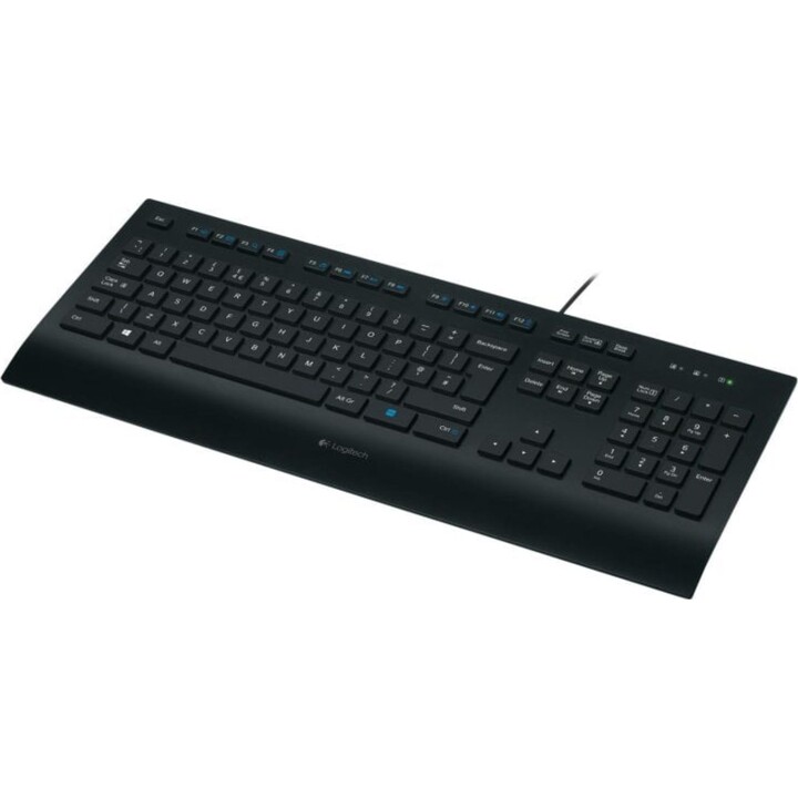 Logitech K280E Pro Membrane Keyboard US Layout with Sturdy Wrist Rest