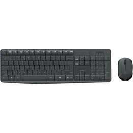Logitech MK235 Combo Teclado Sem Fio Cinza Inglês QWERTY Layout EUA Mouse Sem Fio