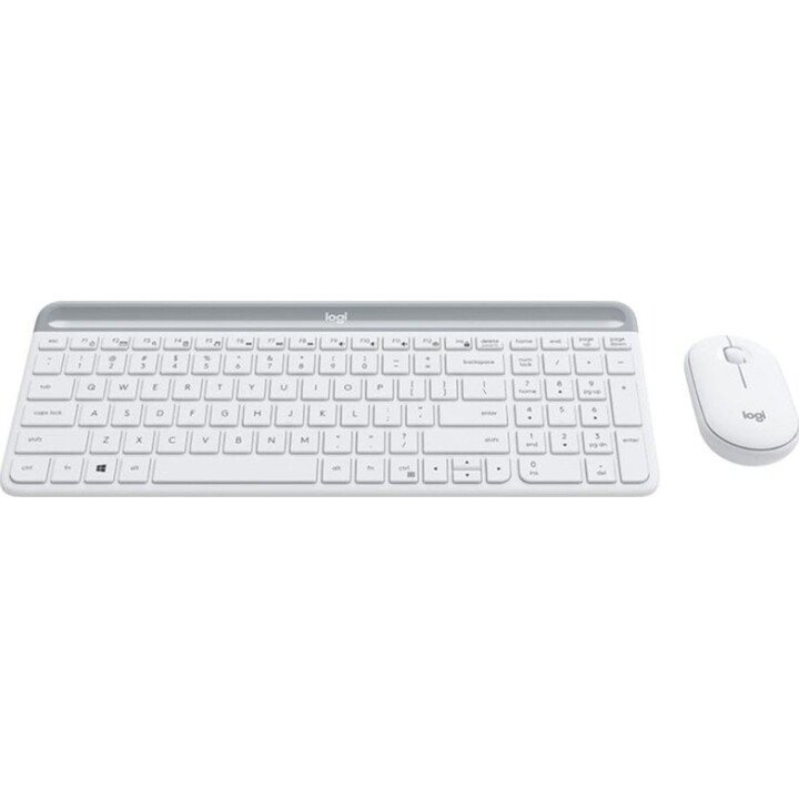 Logitech 920-009205 Full Wireless Keyboard US Layout with Included Mouse White