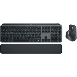 German Keyboard + Logitech Mx Keys S Combo Wireless RF + Bluetooth QWERTY Graphite Keyboard